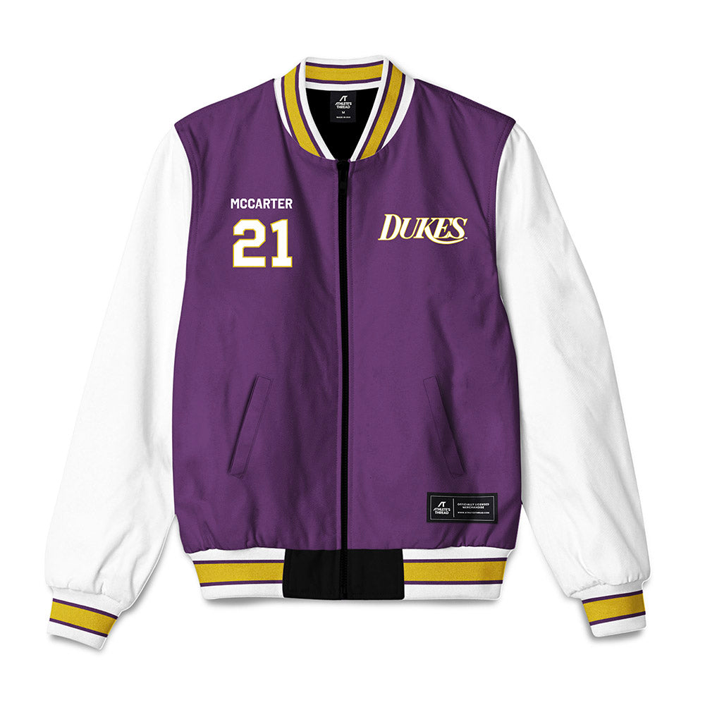 JMU - NCAA Football : Jackson McCarter - Vintage Dukes Bomber Jacket-0
