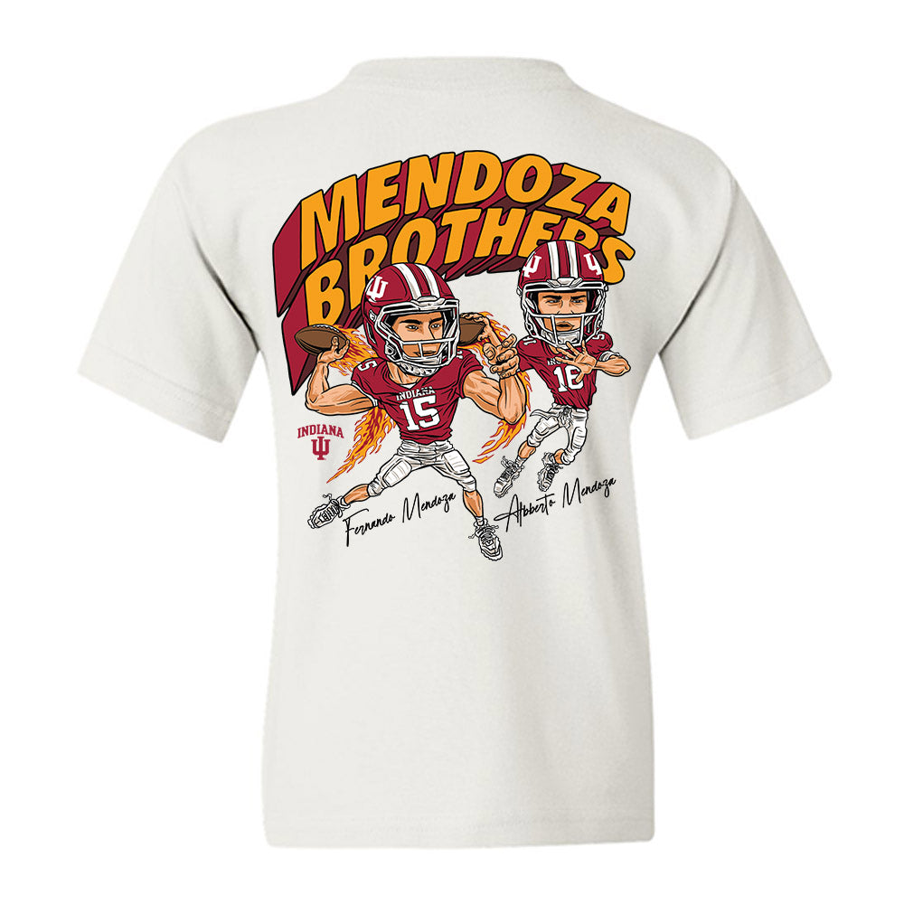 Indiana - NCAA Football : - Mendoza Brothers Graphic Youth T-Shirt-1