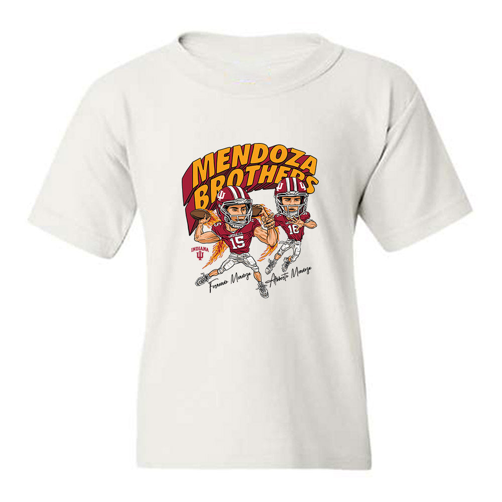 Indiana - NCAA Football : - Mendoza Brothers Graphic Youth T-Shirt-0