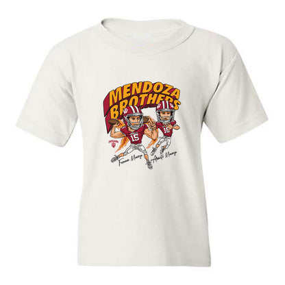 Indiana - NCAA Football : - Mendoza Brothers Graphic Youth T-Shirt-0