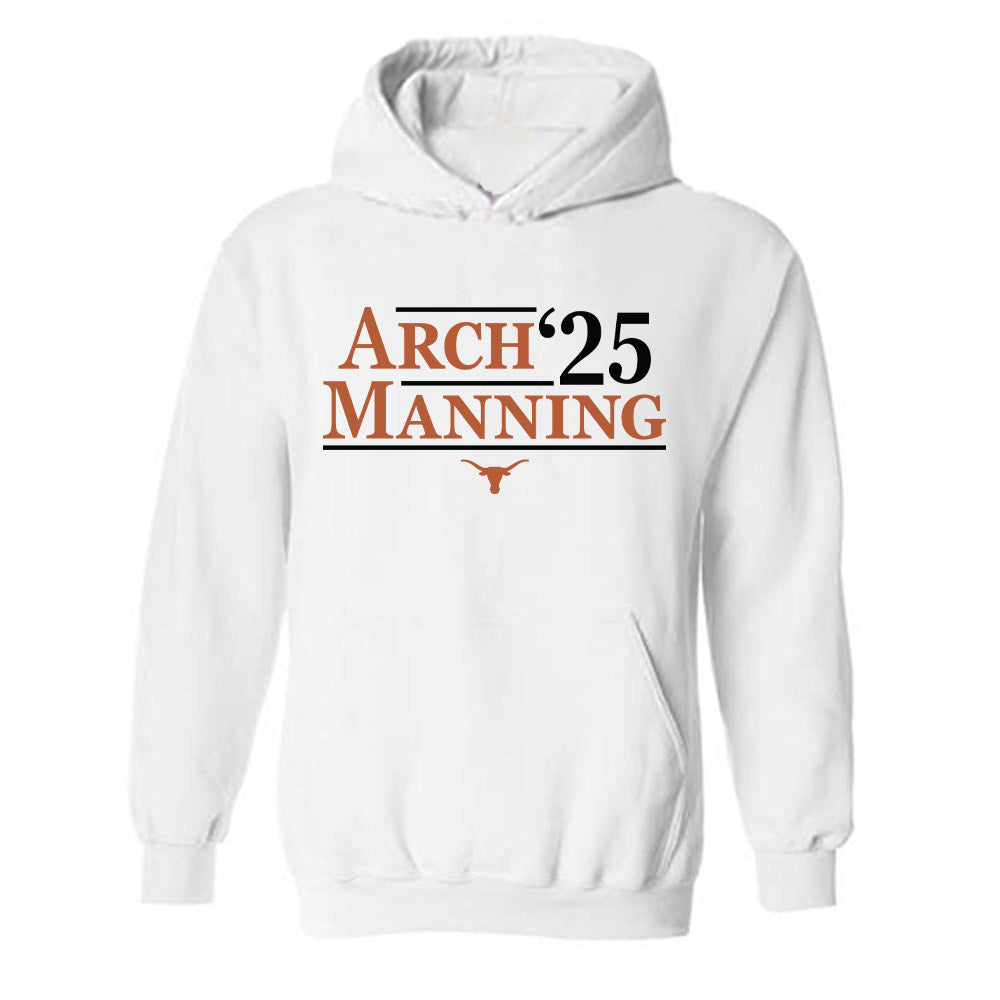 Texas - NCAA Football : Arch Manning - Campaign Hooded Sweatshirt-0