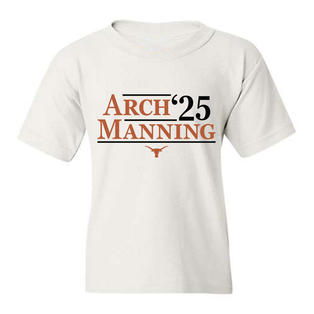 Texas - NCAA Football : Arch Manning - Campaign Youth T-Shirt-0