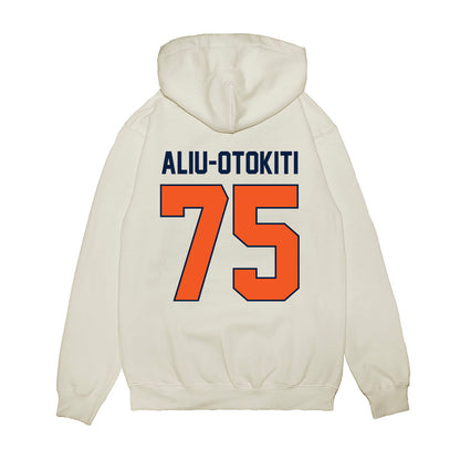 UTEP - NCAA Football : Omoruyi Aliu-Otokiti - Vintage Miners Premium Hooded Sweatshirt-1