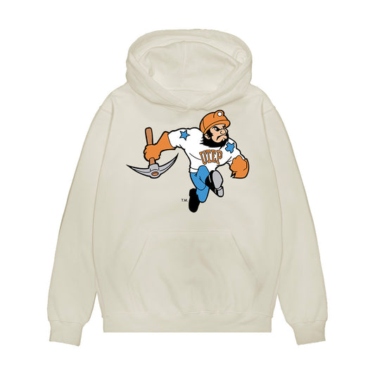 UTEP - NCAA Football : Chance Bell - Vintage Miners Premium Hooded Sweatshirt-0