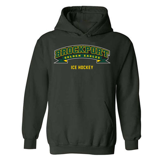 Brockport - NCAA Men's Ice Hockey : Aidan Taylor - Classic Shersey Hooded Sweatshirt-0