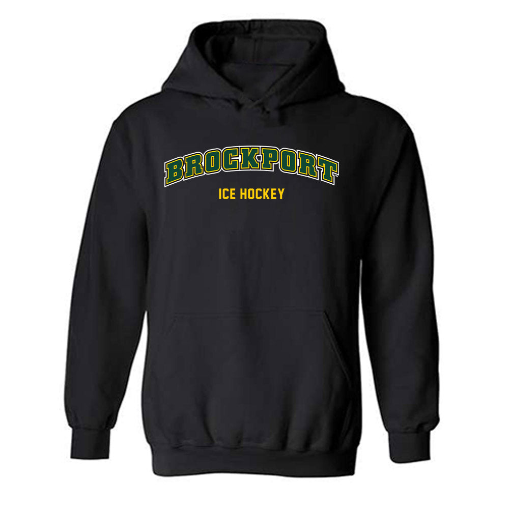Brockport - NCAA Men's Ice Hockey : Aidan Taylor - Classic Shersey Hooded Sweatshirt-0