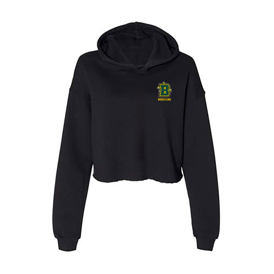 Brockport - NCAA Wrestling : Brandon Drummond II - Women's Crop Fleece Hooded Sweatshirt-0
