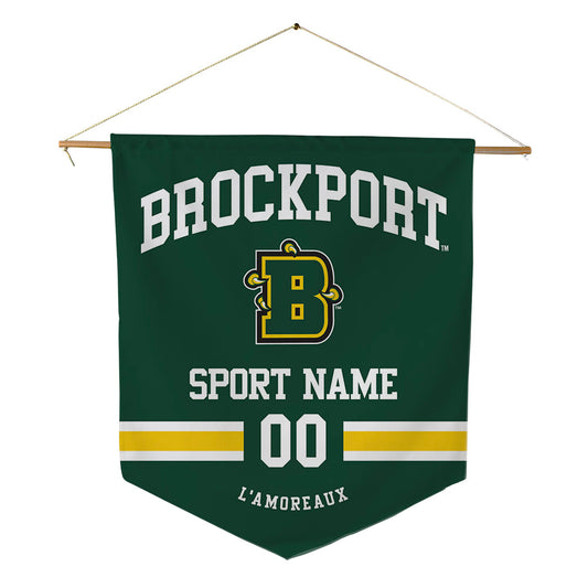 Brockport - NCAA Men's Lacrosse : Luke L'Amoreaux - Pennant - 18" x 21"-0