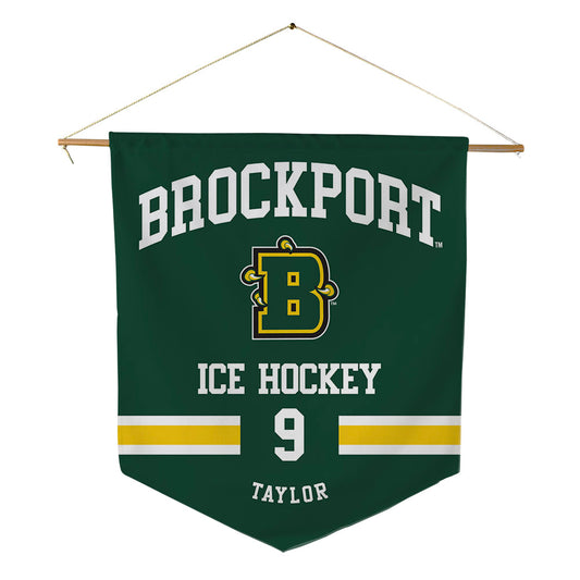 Brockport - NCAA Men's Ice Hockey : Aidan Taylor - Pennant - 18" x 21"-0