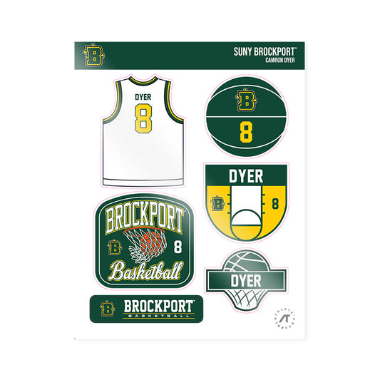 Brockport - NCAA Men's Basketball : Camron Dyer - Sticker Sheet-0