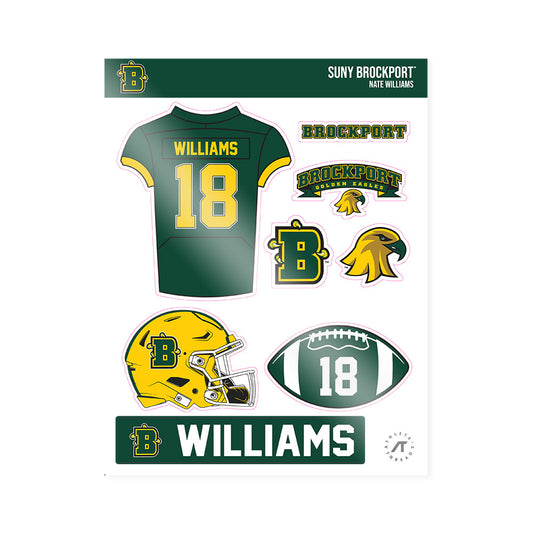 Brockport - NCAA Football : Nate Williams - Sticker Sheet-0