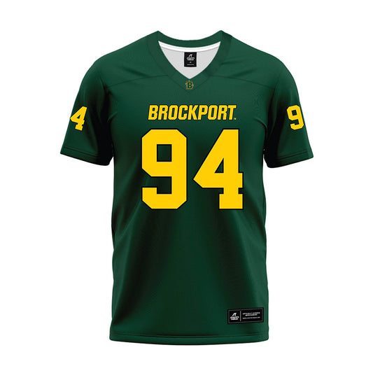Brockport - NCAA Football : Joseph Maniaci - Green Premium Football Jersey-0