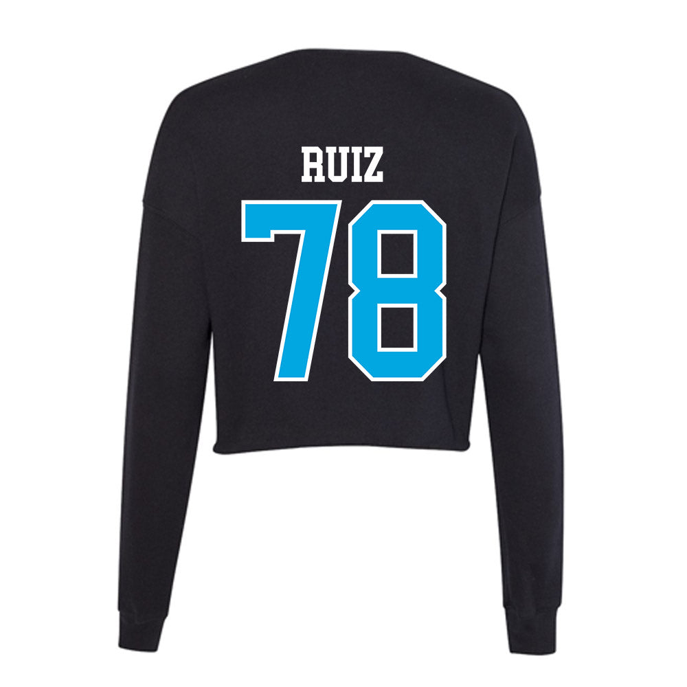 Dakota State - NCAA Football : Uziel Ruiz - Women's Cropped Crew Fleece-1