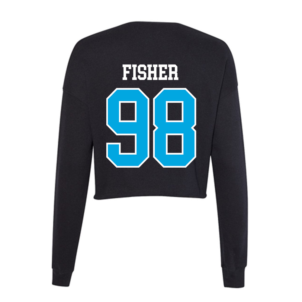 Dakota State - NCAA Football : Jaden Fisher - Women's Cropped Crew Fleece-1