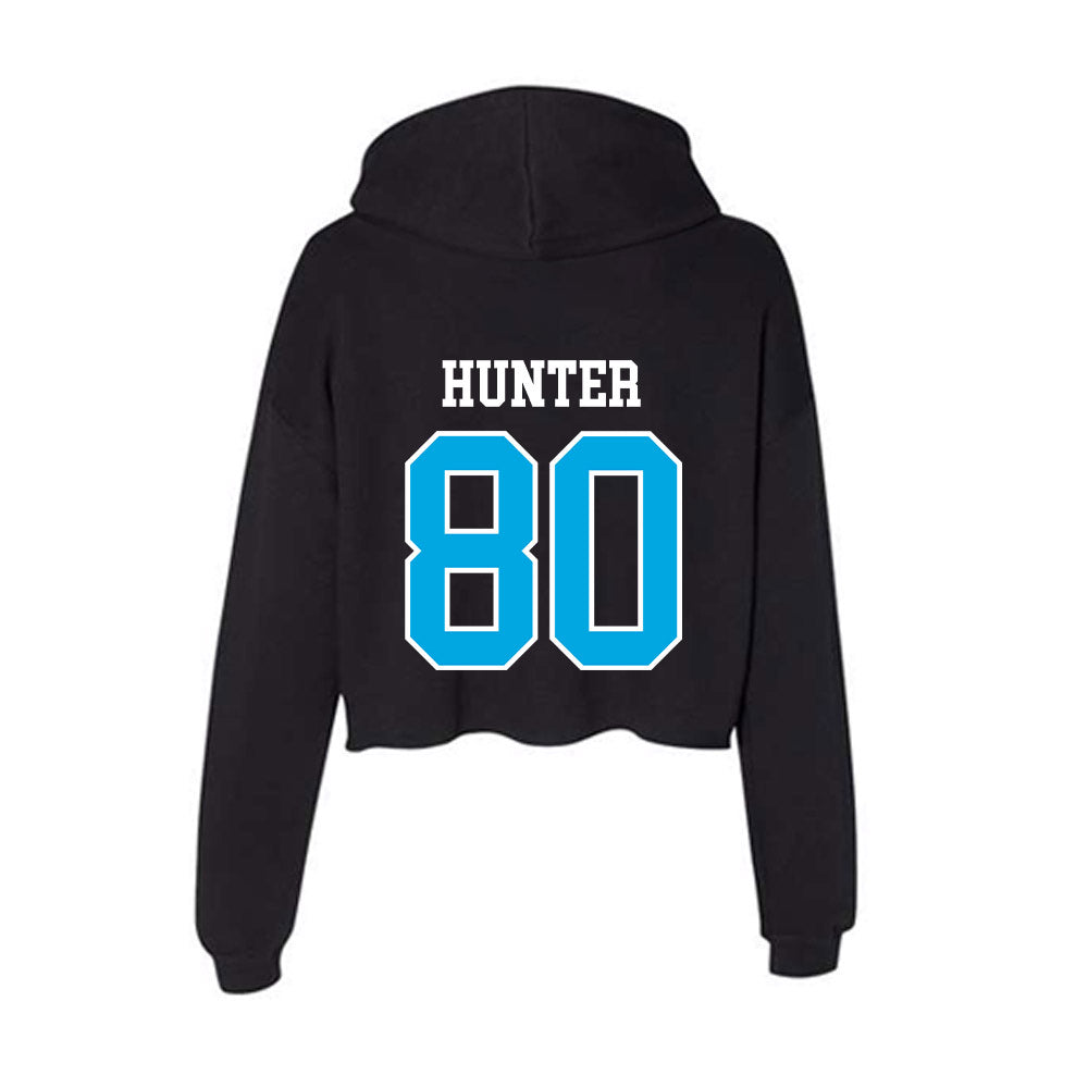 Dakota State - NCAA Football : Isaak Hunter - Women's Crop Fleece Hooded Sweatshirt-1