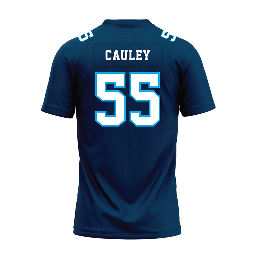 Dakota State - NCAA Football : Kendall Cauley - Navy Premium Football Jersey-1