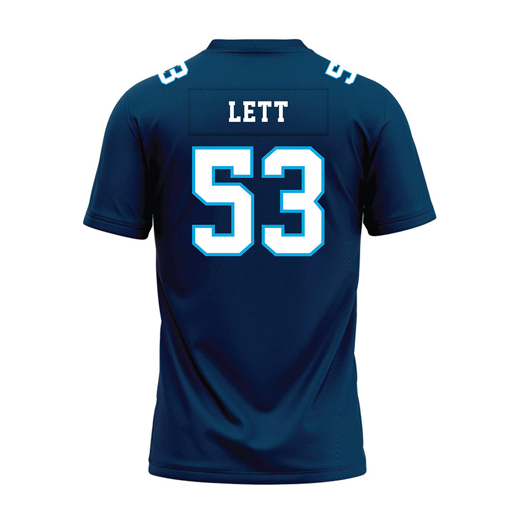 Dakota State - NCAA Football : Thomas Lett - Navy Premium Football Jersey-1
