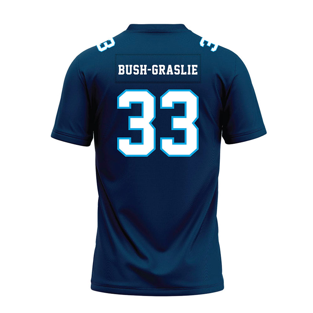 Dakota State - NCAA Football : Spencer Bush-Graslie - Navy Premium Football Jersey-1