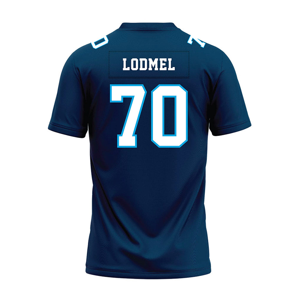 Dakota State - NCAA Football : Lawson Lodmel - Navy Premium Football Jersey-1