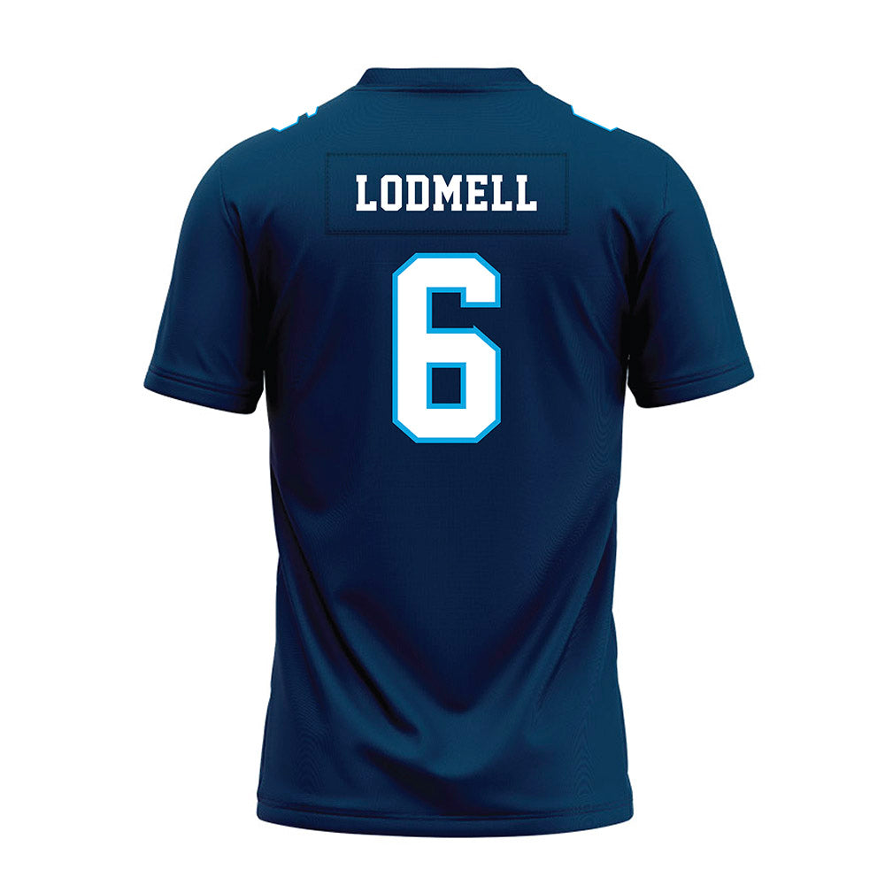 Dakota State - NCAA Football : Devin Lodmell - Navy Premium Football Jersey-1