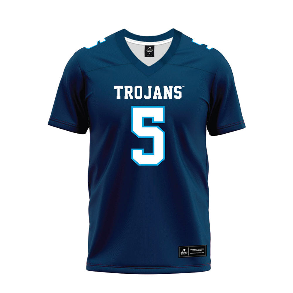 Dakota State - NCAA Football : Josiah Perez - Navy Premium Football Jersey-0