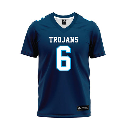 Dakota State - NCAA Football : Devin Lodmell - Navy Premium Football Jersey-0