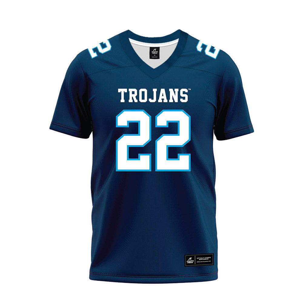 Dakota State - NCAA Football : Sam Glesiah - Navy Premium Football Jersey-0