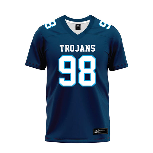 Dakota State - NCAA Football : Jaden Fisher - Navy Premium Football Jersey-0