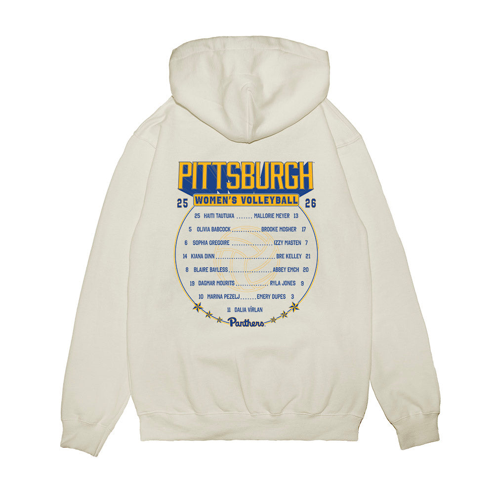 Pittsburgh - NCAA Women's Volleyball : - Roster Premium Hooded Sweatshirt-1