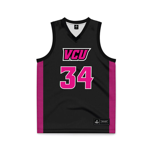 VCU - NCAA Women's Basketball : Katarina Knezevic - Black Basketball Jersey-0