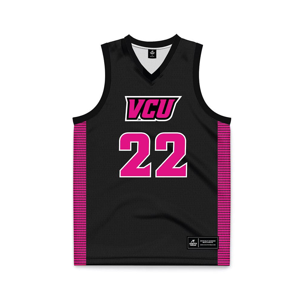 VCU - NCAA Women's Basketball : Laia Crespin Pastor - Black Basketball Jersey-0
