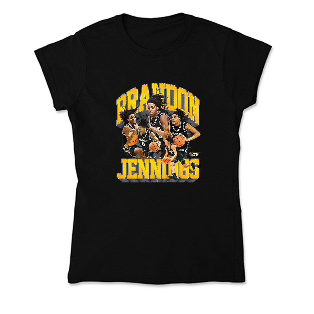 VCU - NCAA Men's Basketball : Brandon Jennings - Collage Soft Style Women’s T-Shirt-0
