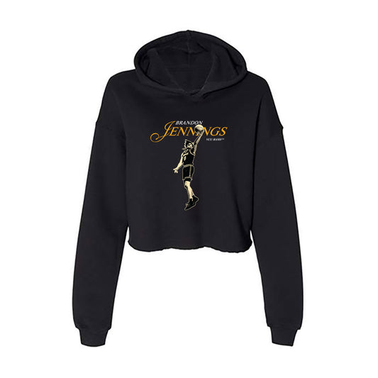 VCU - NCAA Men's Basketball : Brandon Jennings - Legacy Women's Crop Fleece Hoodie-0