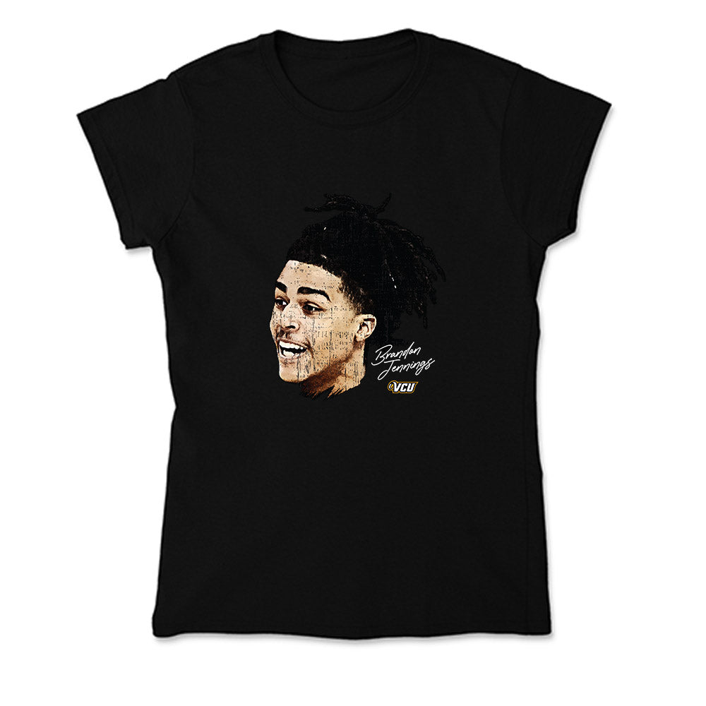 VCU - NCAA Men's Basketball : Brandon Jennings - Rodman Style Soft Style Women’s T-Shirt-0