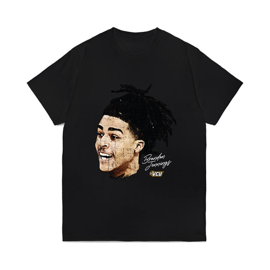 VCU - NCAA Men's Basketball : Brandon Jennings - Rodman Style Comfort Colors T-Shirt-0