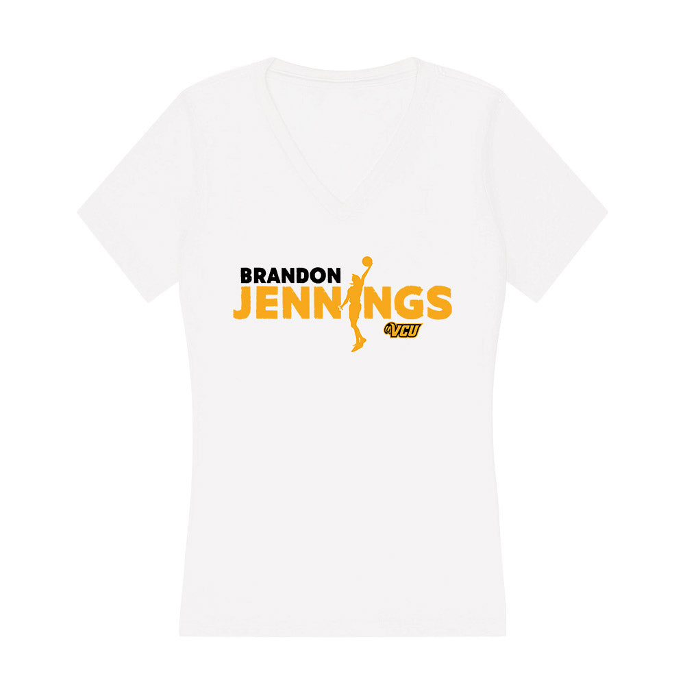 VCU - NCAA Men's Basketball : Brandon Jennings - Graphic Tee Women's V-Neck T-Shirt-0