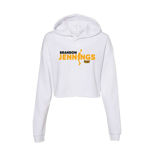 VCU - NCAA Men's Basketball : Brandon Jennings - Graphic Tee Women's Crop Fleece Hoodie-0