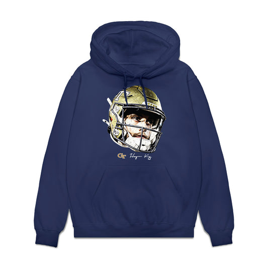 Georgia Tech - NCAA Football : Haynes King - GameFace Fleece Hooded Sweatshirt-0