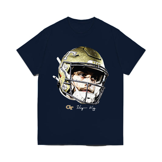 Georgia Tech - NCAA Football : Haynes King - GameFace Comfort Colors T-Shirt-0
