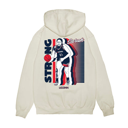 UConn - NCAA Women's Basketball : Sarah Strong - Caricature Premium Hooded Sweatshirt-1