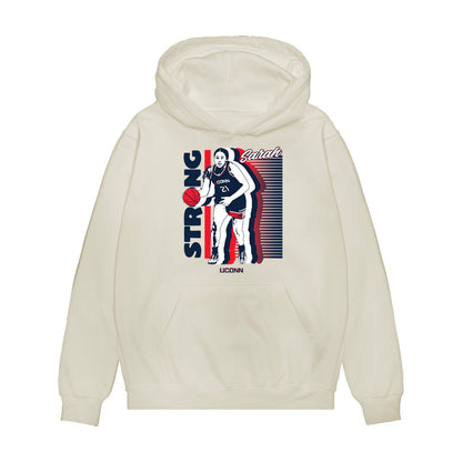 UConn - NCAA Women's Basketball : Sarah Strong - Caricature Premium Hooded Sweatshirt-0