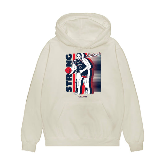 UConn - NCAA Women's Basketball : Sarah Strong - Caricature Premium Hooded Sweatshirt-0