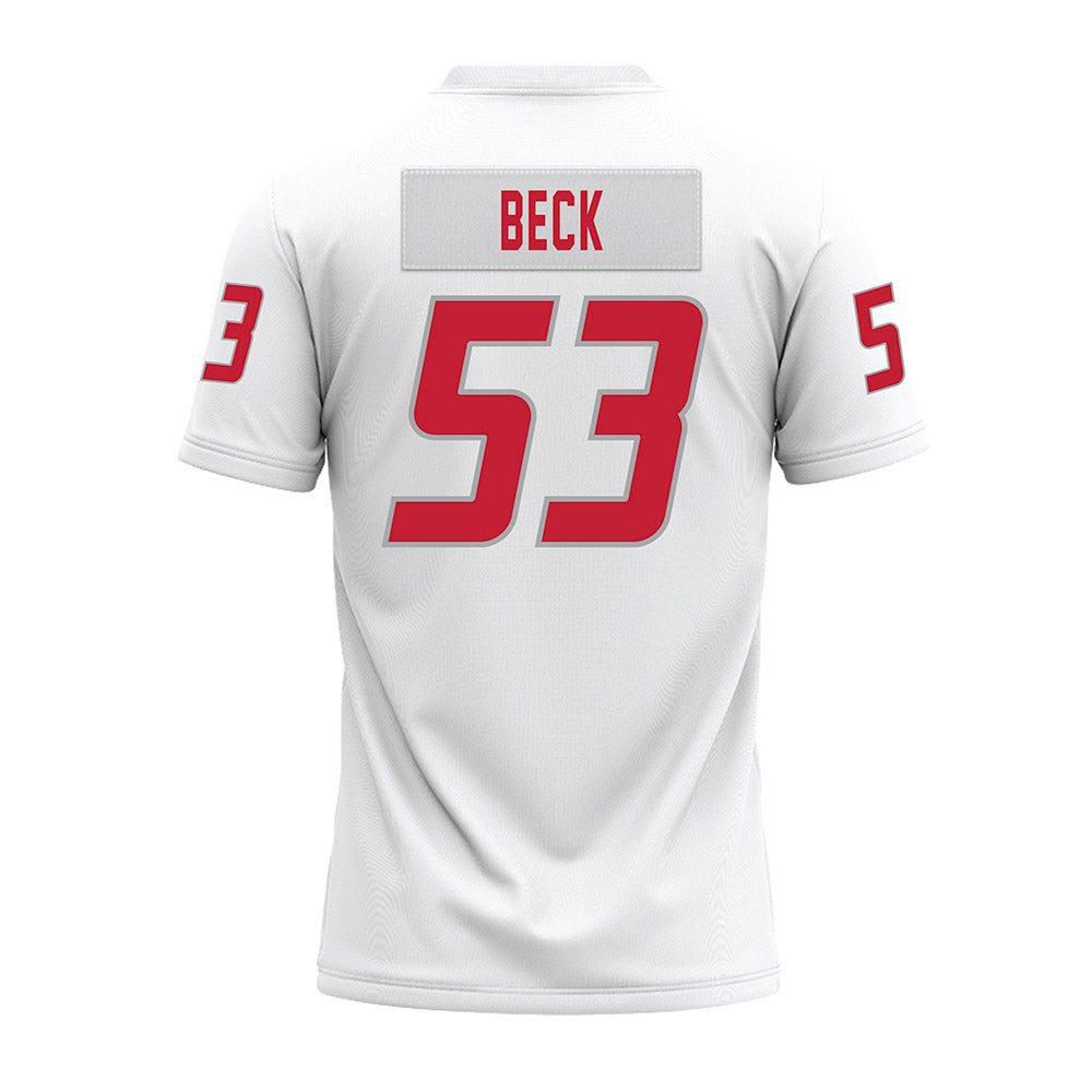 New Mexico - NCAA Football : Caden Beck - White Premium Football Jersey-1