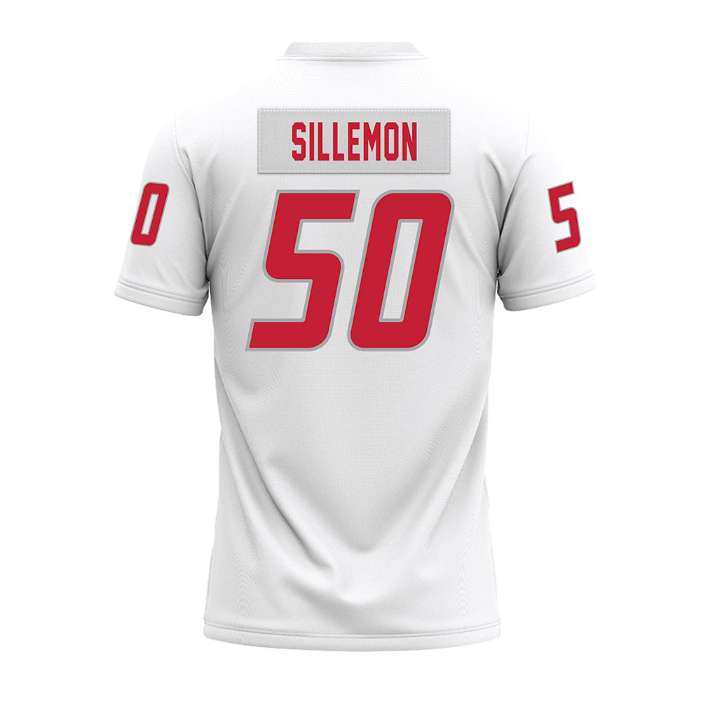 New Mexico - NCAA Football : Issaiah Sillemon - White Premium Football Jersey-1