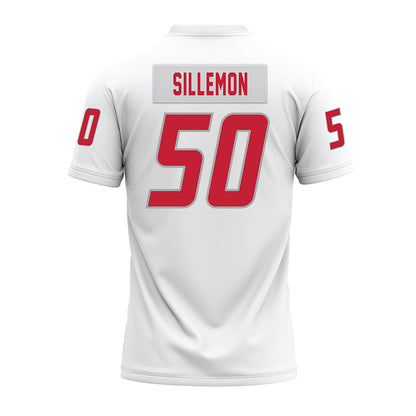 New Mexico - NCAA Football : Issaiah Sillemon - White Premium Football Jersey-1