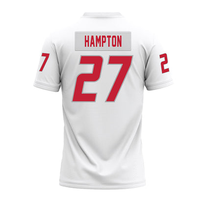 New Mexico - NCAA Football : Brannon Hampton - White Premium Football Jersey-1