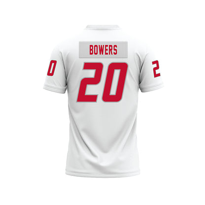 New Mexico - NCAA Football : Darrion Bowers - White Premium Football Jersey-1