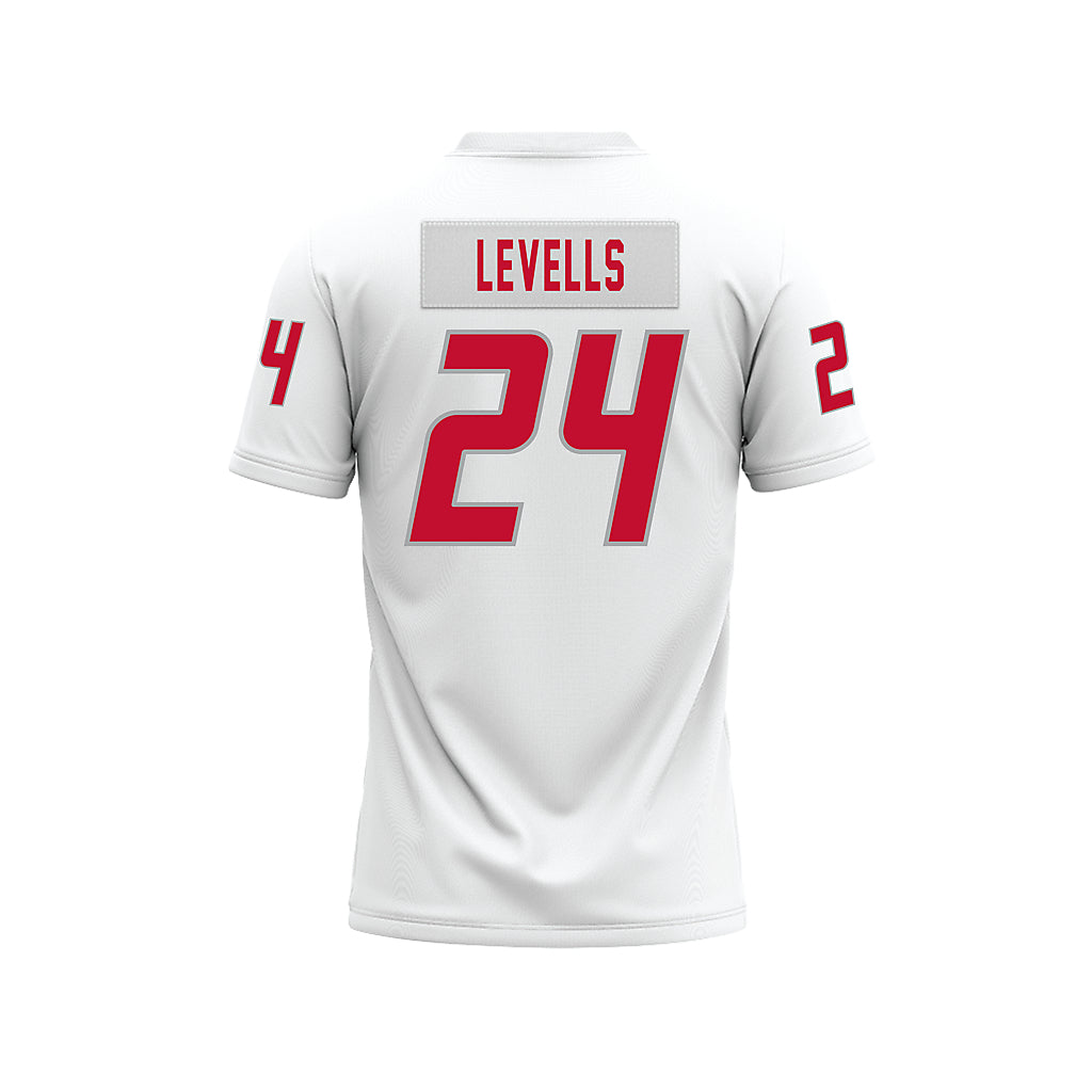 New Mexico - NCAA Football : Bear Levells - White Premium Football Jersey-1