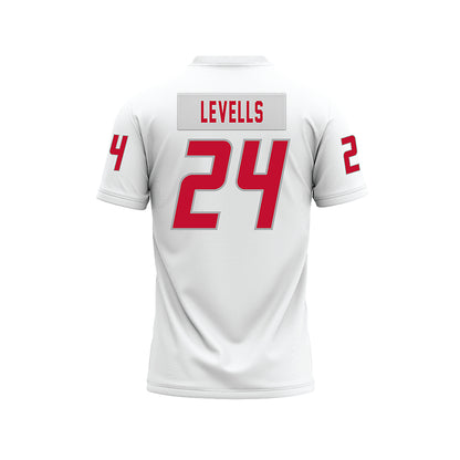New Mexico - NCAA Football : Bear Levells - White Premium Football Jersey-1