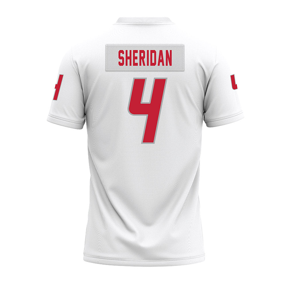 New Mexico - NCAA Football : Jayden Sheridan - White Premium Football Jersey-1